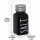 Saleiro 80ml Preto Manhattan em Vidro e Inox Hauskraft